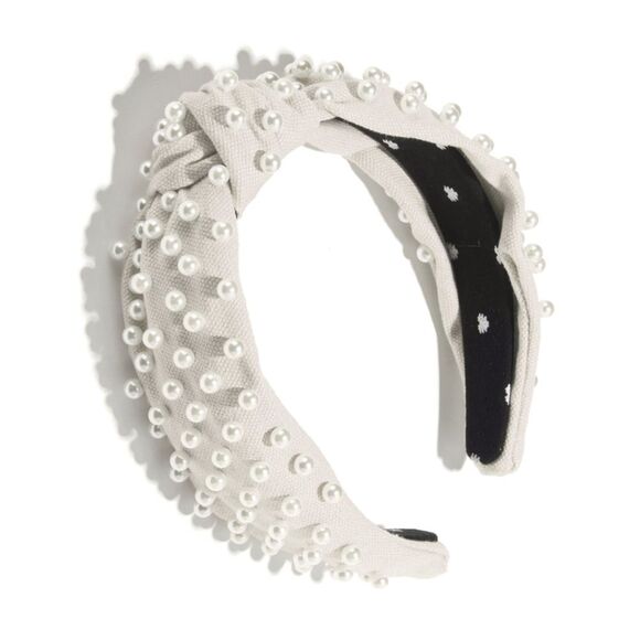 ? LELE SADOUGHI Pearl Knotted Woven Headband | Ivory | NWT ? main image 5